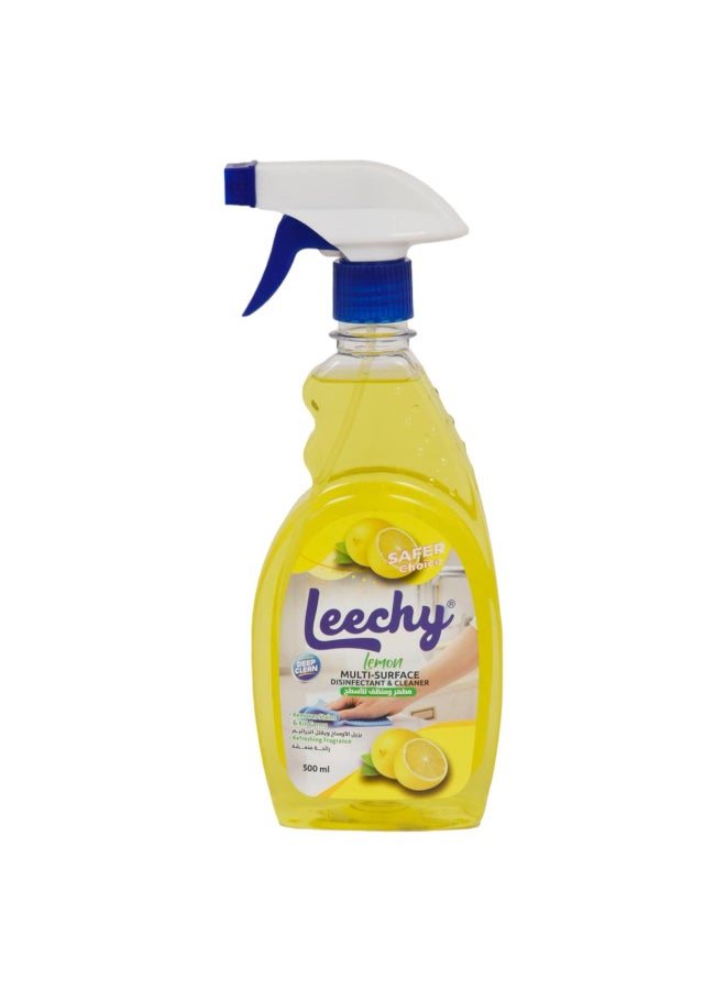 Leechy Multi-Surface Disinfectant and Cleaner Lemon 500ML - Image 1