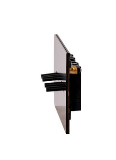 Donmarco 4 Gang 2 Way Switch (148mm Width) – Plain Toggle – Stainless Steel Panel, Modern & Durable, Fire-Resistant Electric Switch, 15-Year Warranty, Wall Switch for Home and Office (Matt Black)  - Image 4