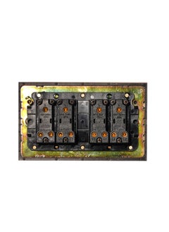 Donmarco 4 Gang 2 Way Switch (148mm Width) – Plain Toggle – Stainless Steel Panel, Modern & Durable, Fire-Resistant Electric Switch, 15-Year Warranty, Wall Switch for Home and Office (Matt Black)  - Image 3