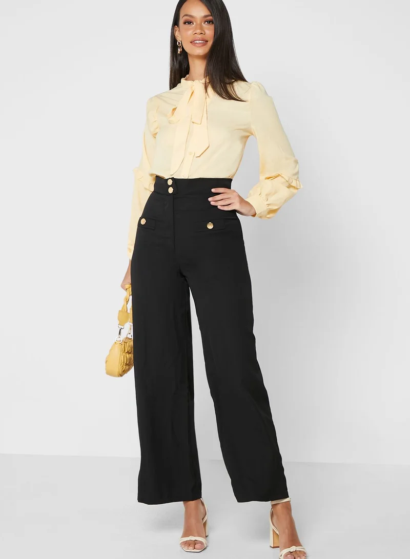 ELLA Flap Detail Tailored Trousers