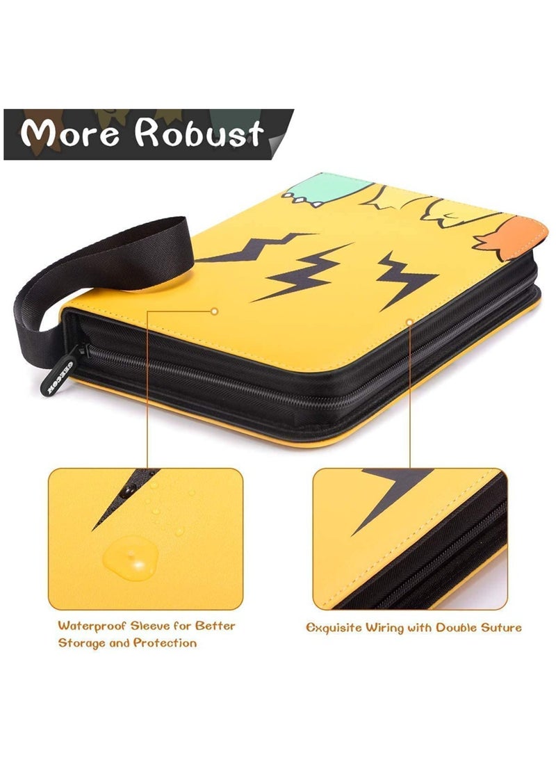 Arabest - 400 Pockets Binder Card Holder, Pocket Pokemon Card Sleeves, Portable Card Collector Album with 50 Removable Sheets Compatible with Pokemon Card for Boys Girls - Image 1