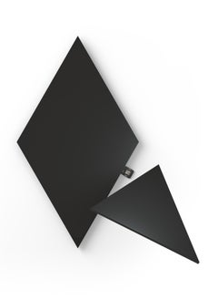 Nanoleaf إصدار محدود من مثلثات الأشكال السوداء الفائقة - حزمة توسعة مكونة من 3 ألواح - إضاءة LED ذكية تعمل بالواي فاي مع جهاز عرض موسيقى، ديكور حائط، للاستخدام في المنزل أو المكتب، أكثر من 16 مليون لون، استهلاك منخفض للطاقة | مصابيح ألعاب - أسود  - Image 1
