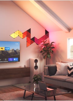Nanoleaf إصدار محدود من مثلثات الأشكال السوداء الفائقة - حزمة توسعة مكونة من 3 ألواح - إضاءة LED ذكية تعمل بالواي فاي مع جهاز عرض موسيقى، ديكور حائط، للاستخدام في المنزل أو المكتب، أكثر من 16 مليون لون، استهلاك منخفض للطاقة | مصابيح ألعاب - أسود  - Image 4