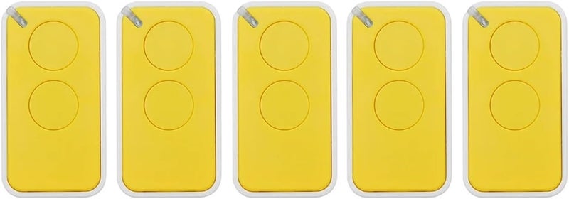 Garage Door Remote, 1-10pcs 433Mhz 433.92Mhz Rolling Code Garage Door Remote Control(Yellow-5pcs) - Image 1