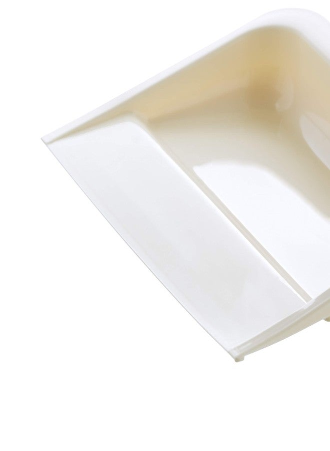 Superio Heavy Duty Plastic Dustpan with Comfort Grip Handle Beige, Durable, Lightweight Multi Surface Dust Pan Easy Broom Sweeping, 10 inch Wide - Image 3