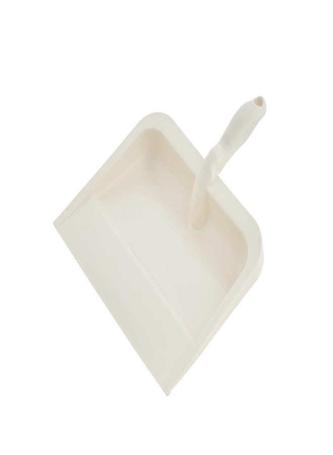 Superio Heavy Duty Plastic Dustpan with Comfort Grip Handle Beige, Durable, Lightweight Multi Surface Dust Pan Easy Broom Sweeping, 10 inch Wide - Image 1