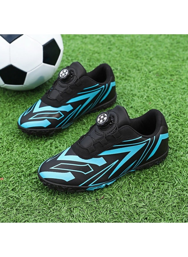 Douchuan New Breathable Children's Football Shoes Boys Primary School Students Rotating Button Tf Studded Football Training Shoes