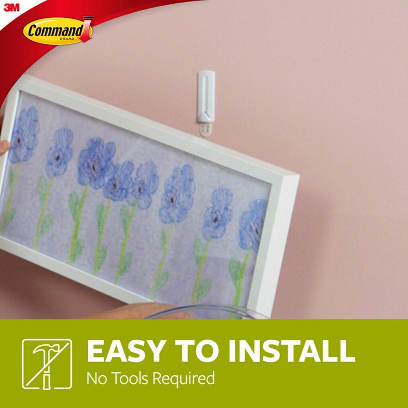 Command Wire Back Hangers, Holds up to 3 lb, 3 Hangers with 6 Command Strips, Damage Free Hanging Picture Hangers for Wire Back Frames up to 11" x 17", No Tools Frame Hanger for Living Spaces - Image 5