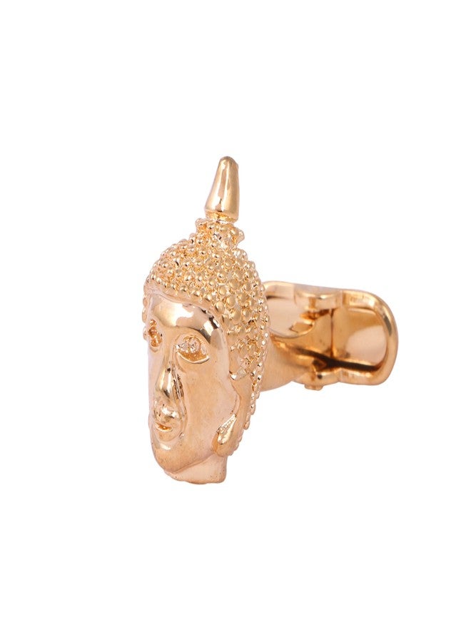 RIYASAT Gold Look Buddha Designer Men's Cufflinks (One Pair of Cufflinks) … - Image 3