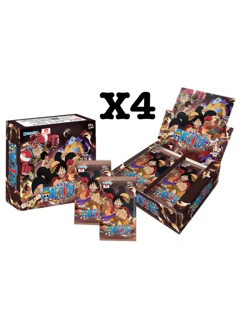 وان بيس - بطاقات انمي ون بيس - اوراق لعب للتجميع - 4 عبوات - 4 بطاقات في كل عبوه - Image 1
