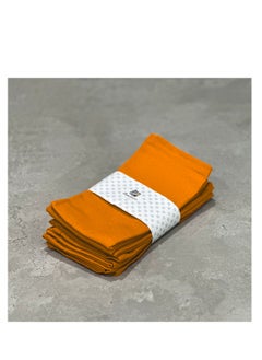 LuxHome Reusable Cloth Dinner Napkins – Pack of 6, 40 x 40 cm – Elegant Fabric Table Napkins for Dining, Events, Weddings, and Home Décor, Golden Orange  - Image 4