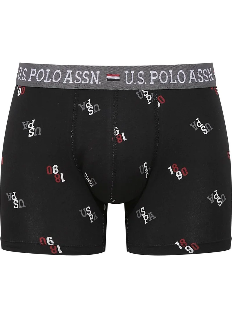 U.S. Polo Assn. 80487 Men's Modal 2-Piece Boxer-Claret Red & Black