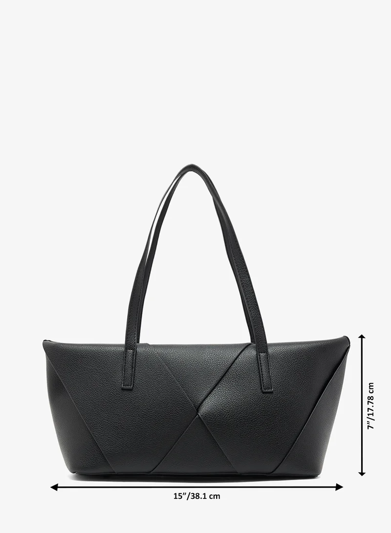 ELLA Black Structured East-To-West Tote for Women | Best Price UAE