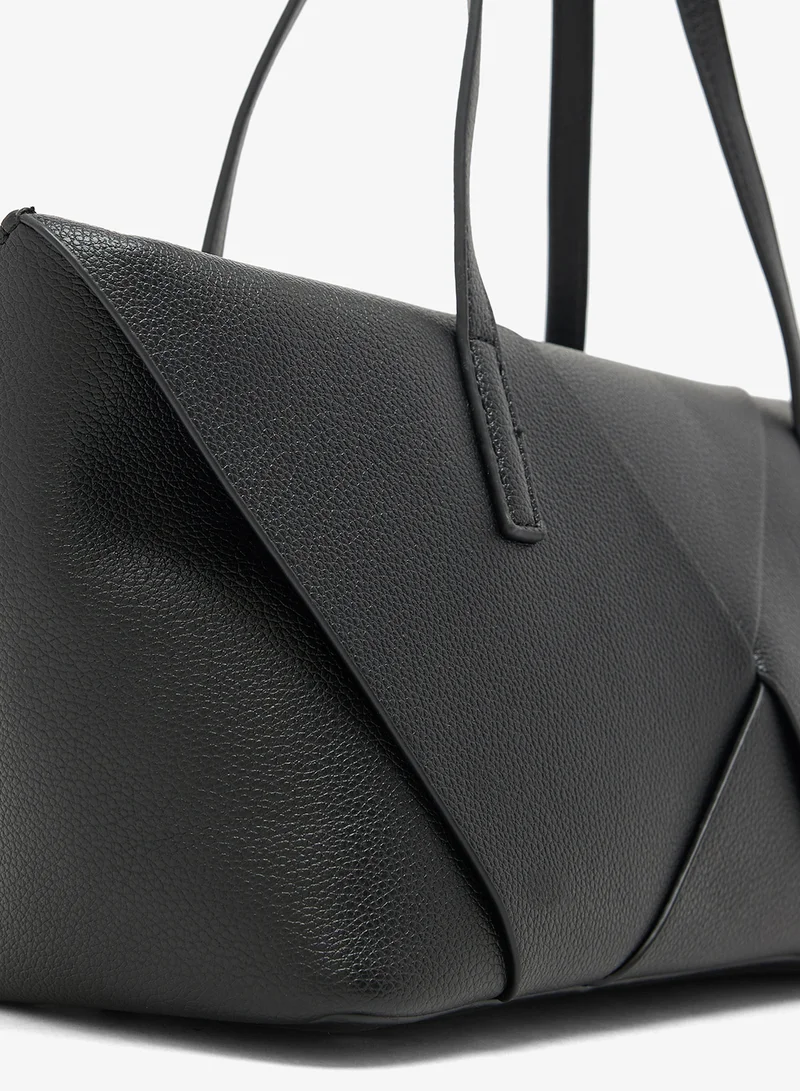 ELLA Black Structured East-To-West Tote for Women | Best Price UAE