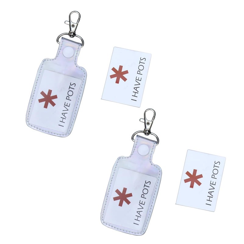 pinklilycare I Have Pots Medical Alert POTS Keychain for Postural Orthostatic Tachycardia Syndrome Gift - Image 3
