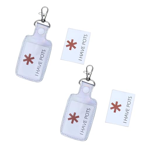 pinklilycare I Have Pots Medical Alert POTS Keychain for Postural Orthostatic Tachycardia Syndrome Gift - Image 1