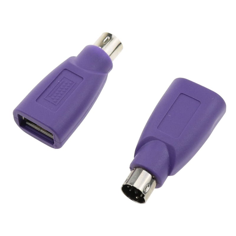 ZZHXSM محول ZZHXSM USB إلى PS2 2PCS موصل USB أنثوي إلى PS/2 ذكر باللون الأرجواني لمحول الفأرة ولوحة المفاتيح وماسح الباركود - Image 4