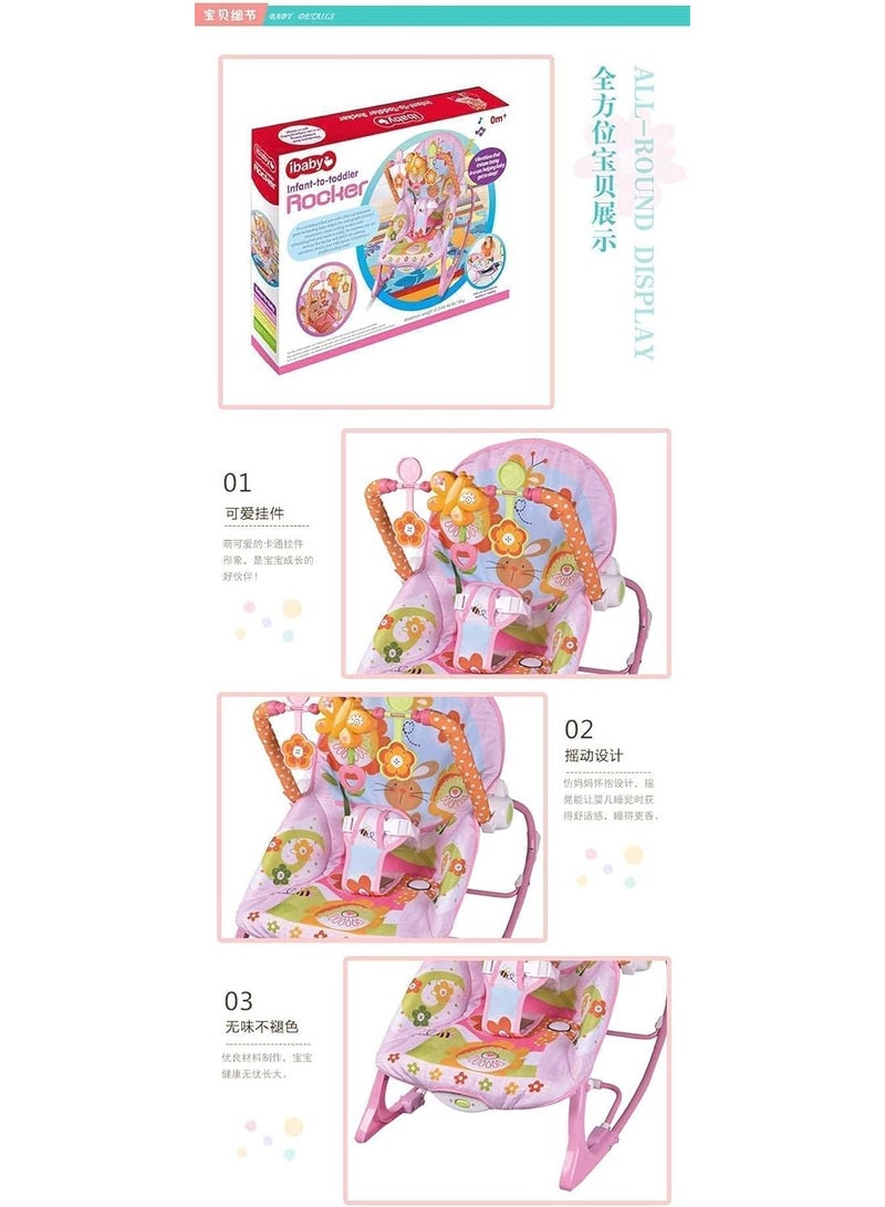 ibaby Infant To Toddler Recliner Portable Foldable Unique Design Vibratonal Rocker For Baby - Image 5