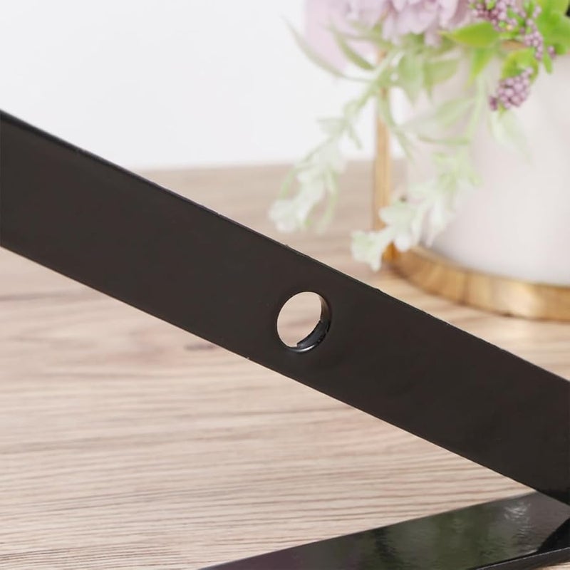 2Pcs Heavy Duty Black Metal Triangle Brackets For Floating Shelves Wall Mount - Image 4
