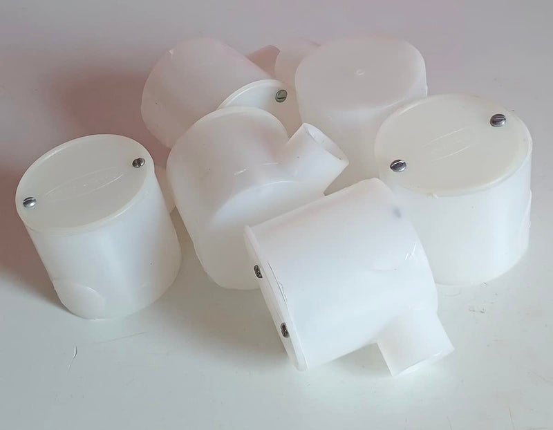 Electrical Junction Box 1 Way 34 Height 55mm White 6 Pcs  - Image 1