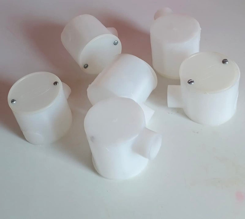Electrical Junction Box 1 Way 34 Height 55mm White 6 Pcs  - Image 2