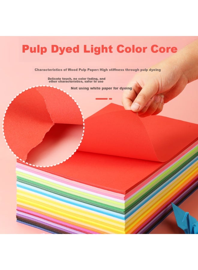 Elifo 25-color A4 Colored Paper, Children's Craft Paper, Origami Paper, Printing Paper, Colored A4 Paper, Cardstock, Colored Paper, Kindergarten Paper Cutting, Copy Paper, 70g, 100 Sheets - Image 2