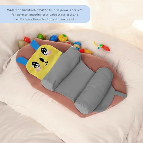 Kausbabi Baby Sleeping Support Pillow with Side Rollers | Newborn Safety Sleeping Pillow Set | Soft Cotton Infant Neck Pillow for 0–12 Months | Anti-Flat Head Cushion for Baby Boys & Girls (New) - Image 5