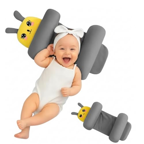Kausbabi Baby Sleeping Support Pillow with Side Rollers | Newborn Safety Sleeping Pillow Set | Soft Cotton Infant Neck Pillow for 0–12 Months | Anti-Flat Head Cushion for Baby Boys & Girls (New) - Image 4