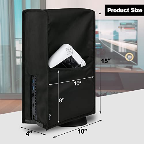 Cosmos Dust Cover Dust Guard Anti Scratch Waterproof Dust Sleeve for PS5 Console Protector Case Cover with Side Pockets compatible with PS5 Console Digital Disc Edition - Image 3