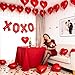 Lxzyu XOXO Balloons Valentine Balloons 16 Inch Mylar Balloons Red Heart Balloon Heart Shaped Balloon Valentines Day Decorations for Photo Props Bridal Galentines Day Valentines Party Decorations - Image 4