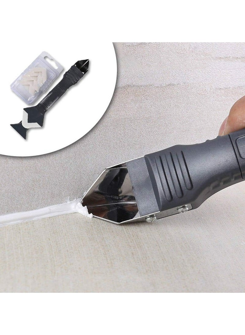 Oasisgalore 3 in 1 Silicone Caulking Tool | Caulk Removal Tool | Grout Removal Tool | Caulk Removal Tool for KitchenBathroom, Windows and Sink Joints (Stainless Steel Head)  - Image 2