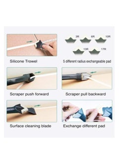 Oasisgalore 3 in 1 Silicone Caulking Tool | Caulk Removal Tool | Grout Removal Tool | Caulk Removal Tool for KitchenBathroom, Windows and Sink Joints (Stainless Steel Head)  - Image 5