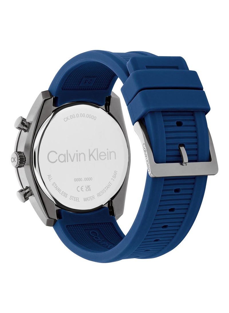CALVIN KLEIN ساعة CALVIN KLEIN تونوه التناظرية للرجال بحزام أزرق - 25200468 - Image 3