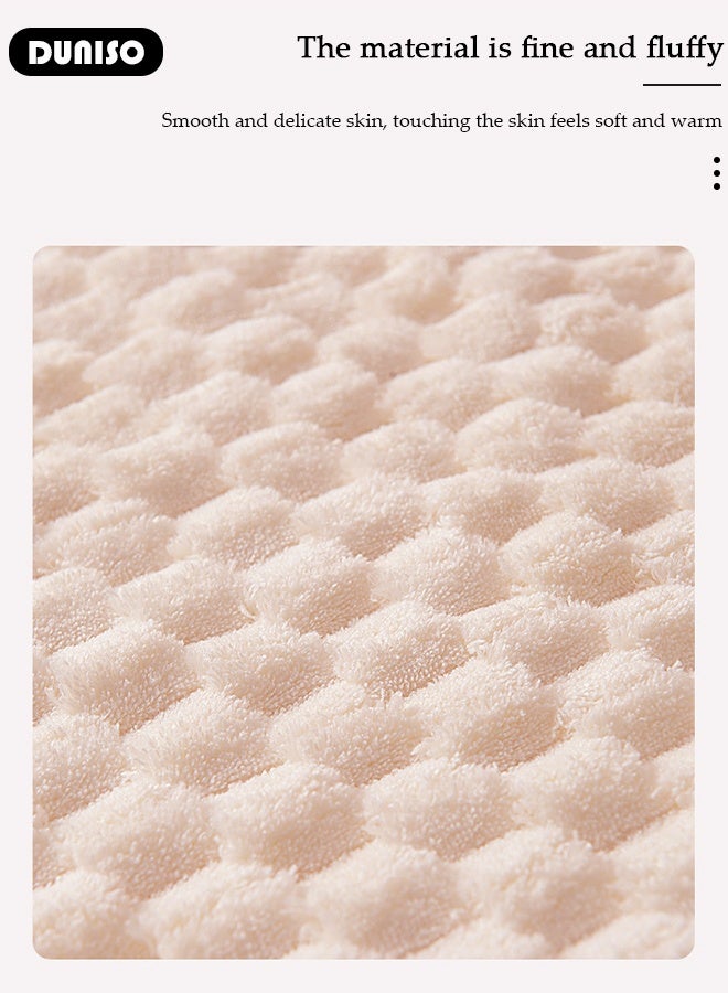 DUNISO Women's Bath Robe, Wearable Bath Towel with Side Pocket Wrap Shower Wrap Towel Dress Long Sleeve Bathrobe Waffle Spa Towel Robes with Adjustable Closure Quick Dry Lightweight Cover Up - Image 3