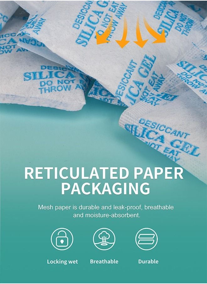 HomarKet - Moisture Absorbers  50 Packs 20 Gram Silica Gel Packs Desiccant Dehumidifier Packs Premium Desiccant Packets for Storage Color Indicating Silica Gel for Spices Jewelry Shoes and Electronic - Image 1