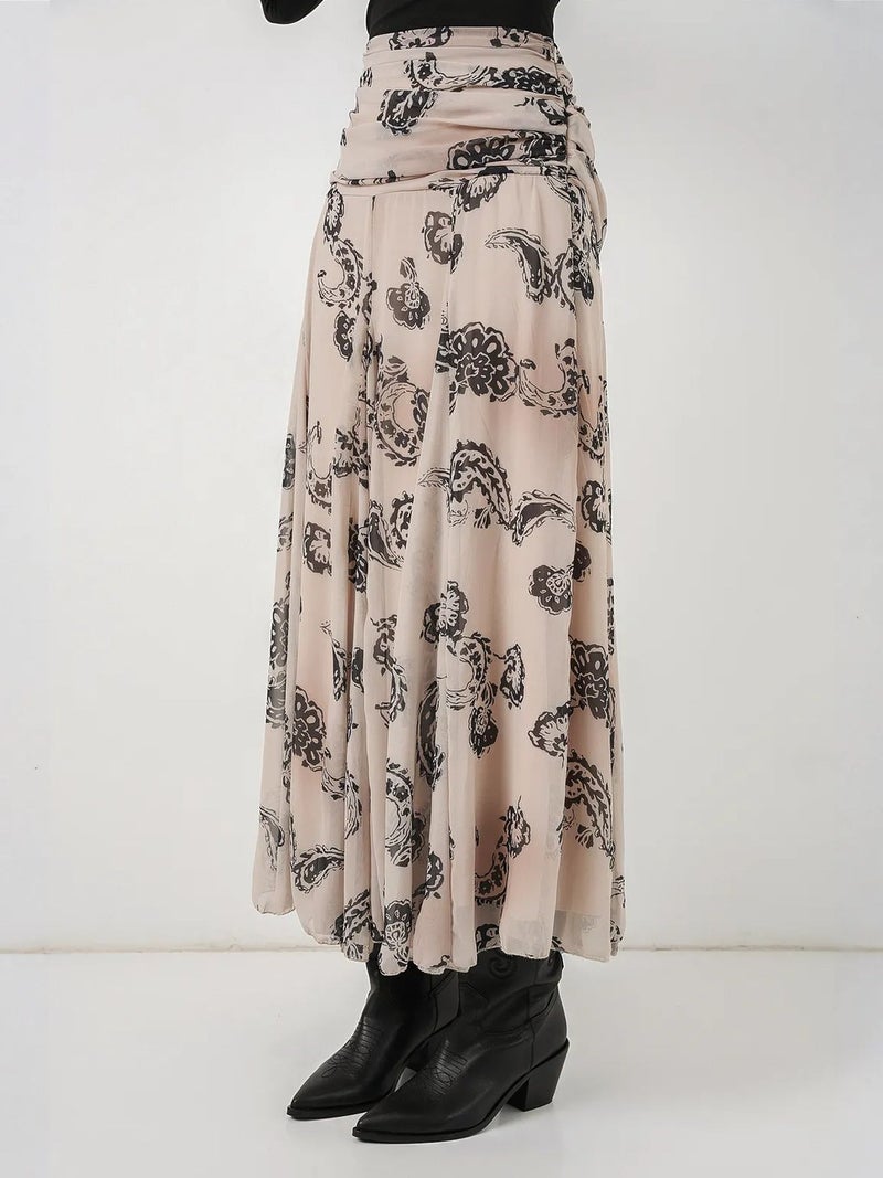 BIG DART BDART High Waist Paisley Maxi Skirt - Image 4