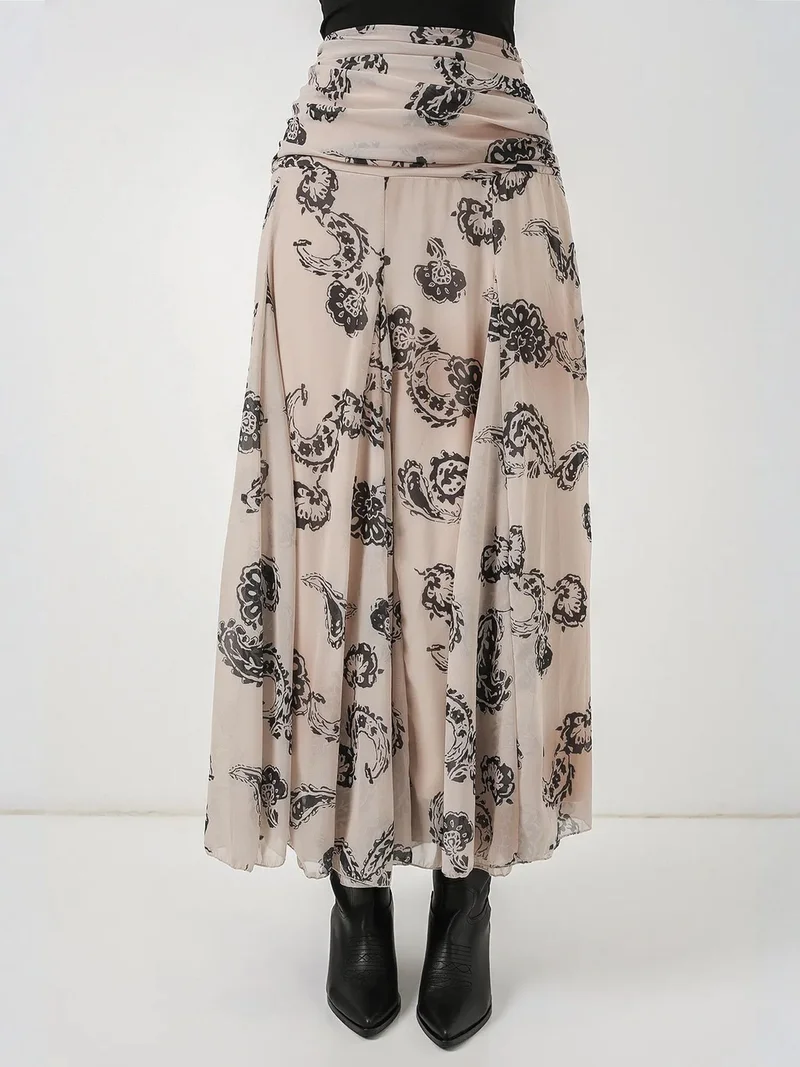 بيغ دارت BDART High Waist Paisley Maxi Skirt