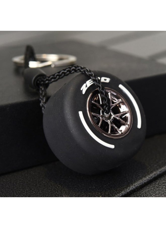 Generic - New Style Detachable Hub Tire Keychain Luxury Unisex Car Keychain Ring Mini F1 Racing Wheel Tire Keychain Luggage Key Charm-Color:A6 - Image 1