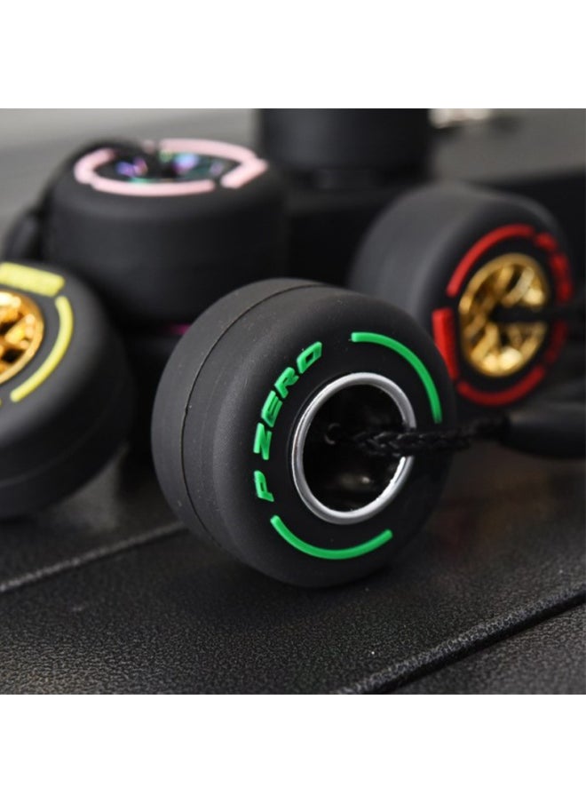 Generic - New Style Detachable Hub Tire Keychain Luxury Unisex Car Keychain Ring Mini F1 Racing Wheel Tire Keychain Luggage Key Charm-Color:A6 - Image 1