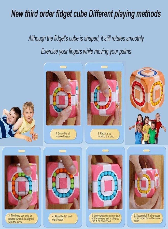 Mummy Please Cube Shaped Puzzle Magic Bean Square Board Game with Colorful Beads,Educational Learning Toy for Kids【Pack of 1】 - Image 4