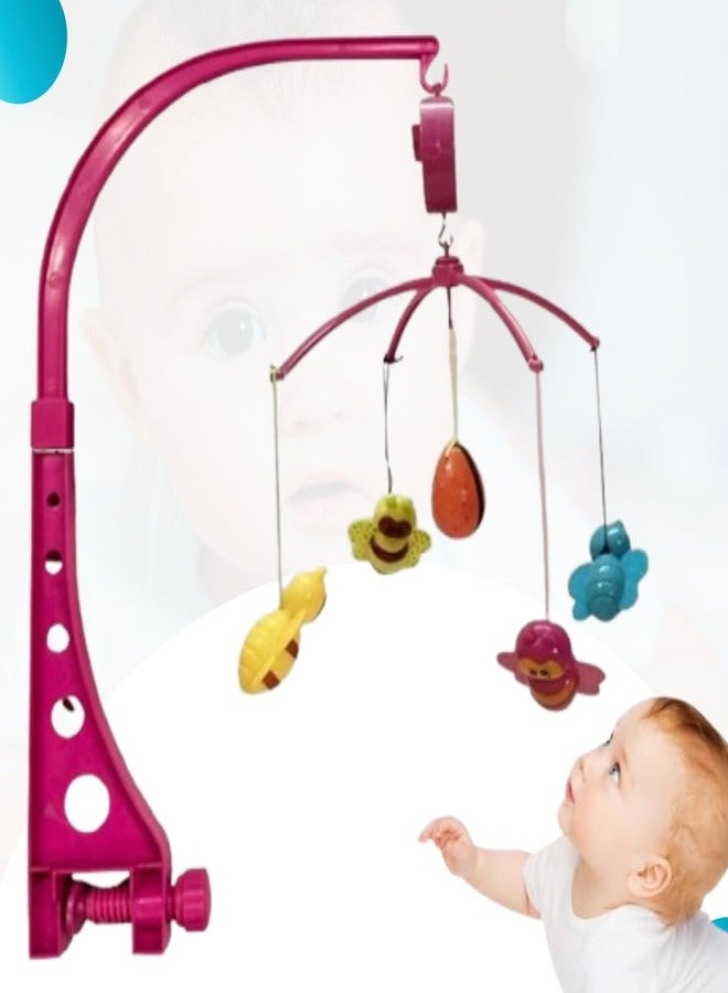 Braintastic حلقة سرير موسيقية تعمل بالزنبرك من برينتاستيك مع فراشات متدلية ودوارة تصدر خشخشة، موسيقى هادئة تساعد على النوم بسلام للأطفال من عمر 0 إلى سنتين - Image 1