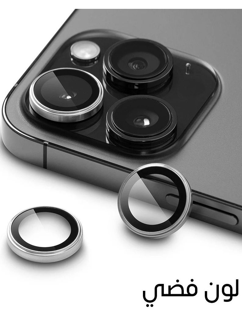 darc iPhone 13 Pro and Pro Max Camera Lens Protector Scratch Resistant Silver  - Image 3