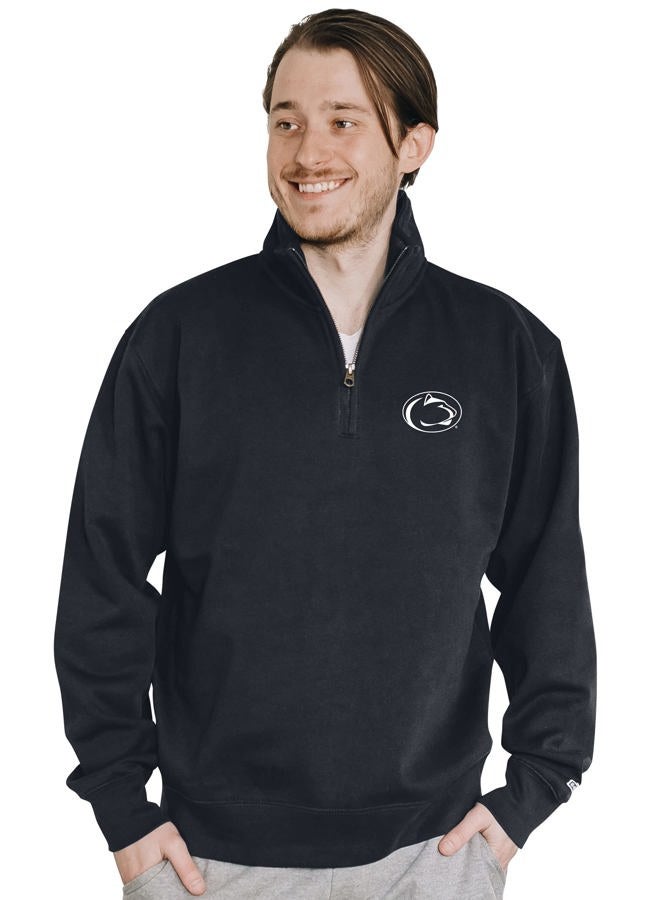 Blue 84 Men's Quarter Zip Sweatshirt Icon - Image 2