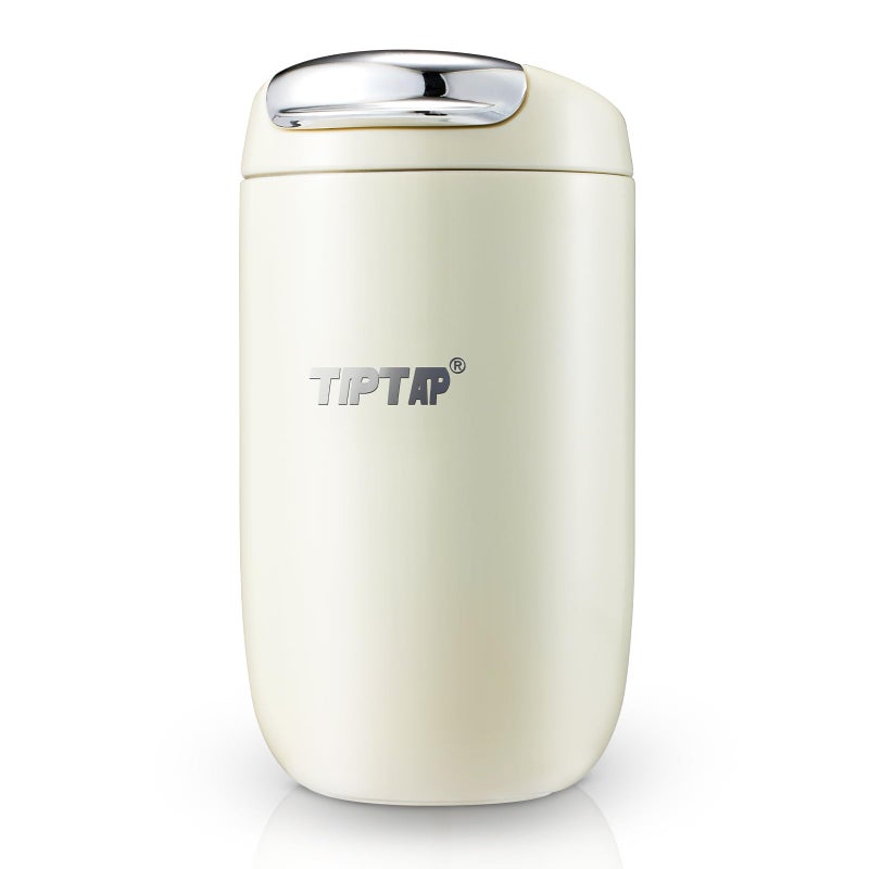 TIPTAP 12oz/350ml Stainless Steel Vacuum Insulated Tumbler, Coffee Travel Mug Spill Proof with Lid, Thermos Cup for Keep Hot/Ice Coffee, Chocolate, Tea and More (White) - Image 1