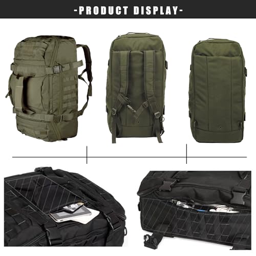 Miramrax Gym Bag Duffle Bags Backpack - Travel Weekender Bag for Men Women Workout Bag for Military,Sports,Overnight,Basketball,Tactical,Football,Waterproof & Tear Resistant (Green, 45l) - Image 5
