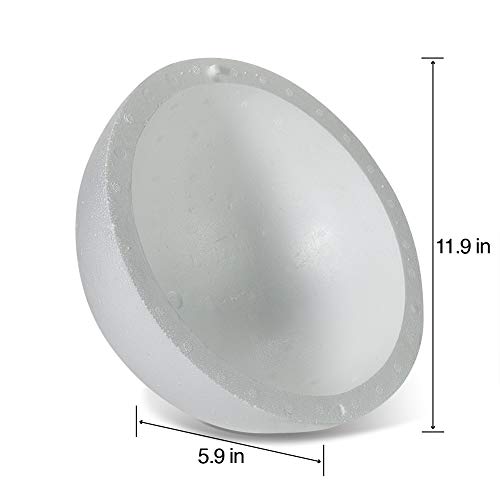 FloraCraft SmoothFōM Hollow Half Ball 5.9 Inch x 11.9 Inch White - Image 3
