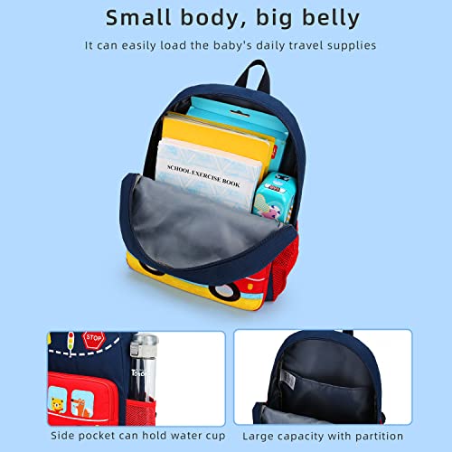 willikiva Car Dinosaur Kids Toddler Backpack for Boys and Girls Children Waterproof Preschool Bag(Red Music Party) - Image 4