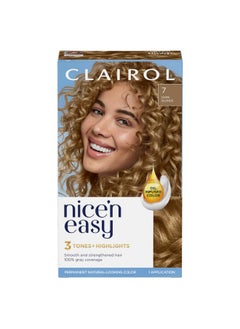CLAIROL Clairol Nice'n Easy Permanent Hair Dye, 7 Dark Blonde Hair Color, Pack of 1  - Image 1