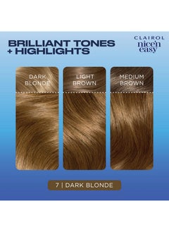 CLAIROL Clairol Nice'n Easy Permanent Hair Dye, 7 Dark Blonde Hair Color, Pack of 1  - Image 4