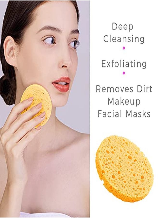 GAINWELL 5-Colored Natural Compressed Facial Sponges, For Facial Cleansing, Reusable & Eco-Friendly, 50 Pcs  - Image 4